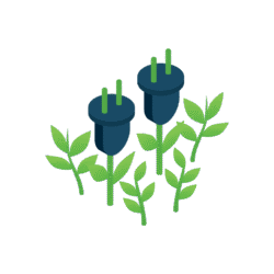 solar plug in and nature illustration